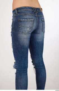 Olivia Sparkle blue jeans with holes casual dressed thigh 0004.jpg